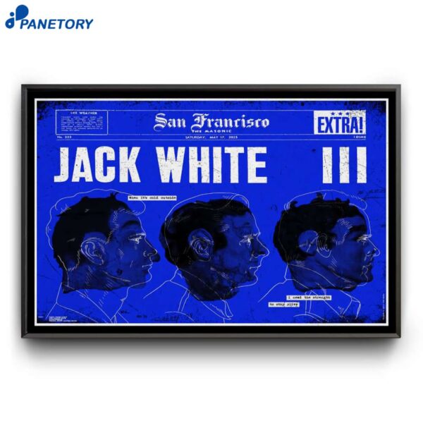 Jack White Masonic Auditorium San Francisco Ca May 17 2025 Poster