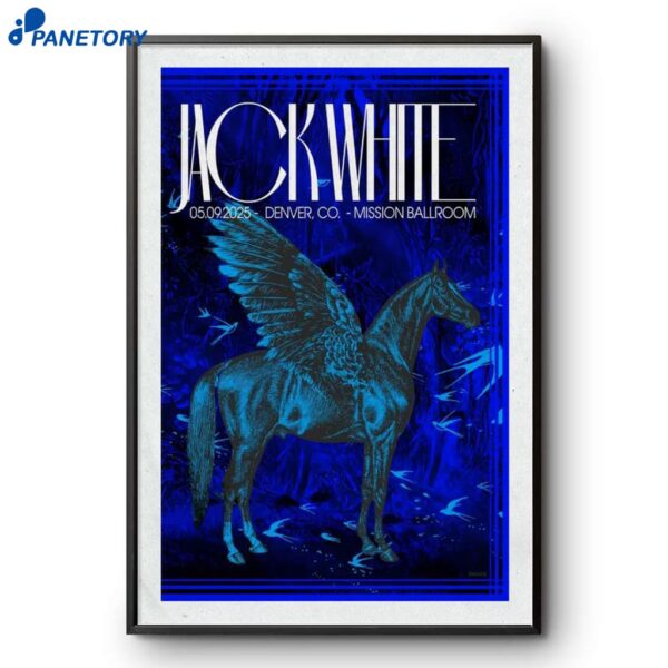 Jack White Mission Ballroom Denver Co May 9 2025 Poster