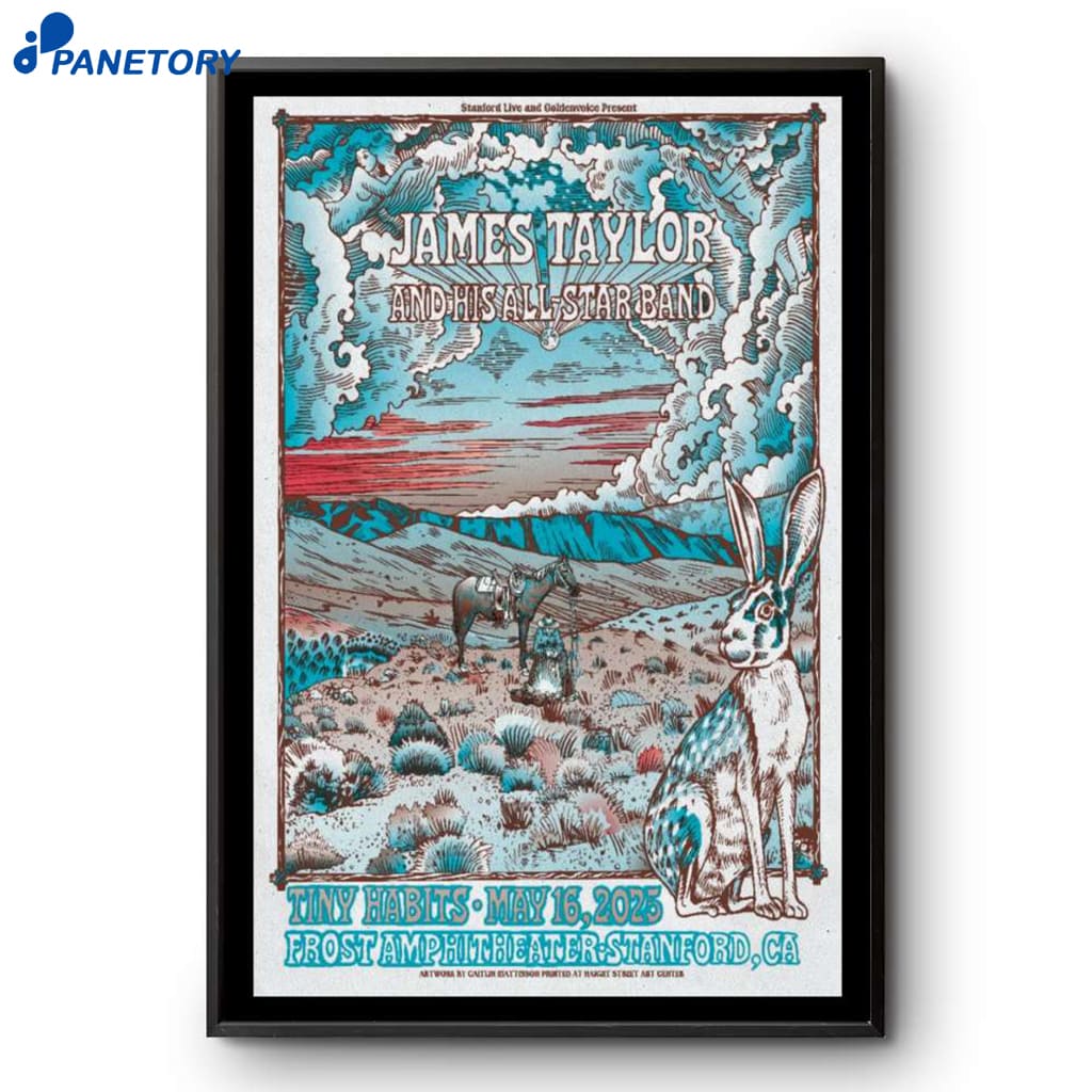 James Taylor Tour Stanford CA May 16 2025 Poster 2 James Taylor Tour Stanford Ca May 16 2025 Poster