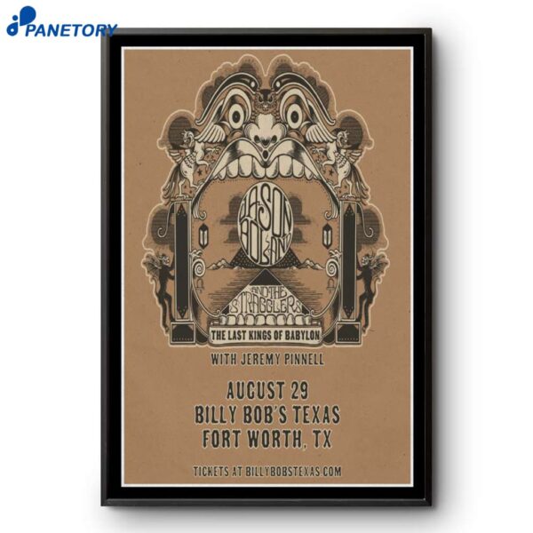 Jason Boland & The Stragglers Billy Bob's Fort Worth TX Aug 29 2025 Poster