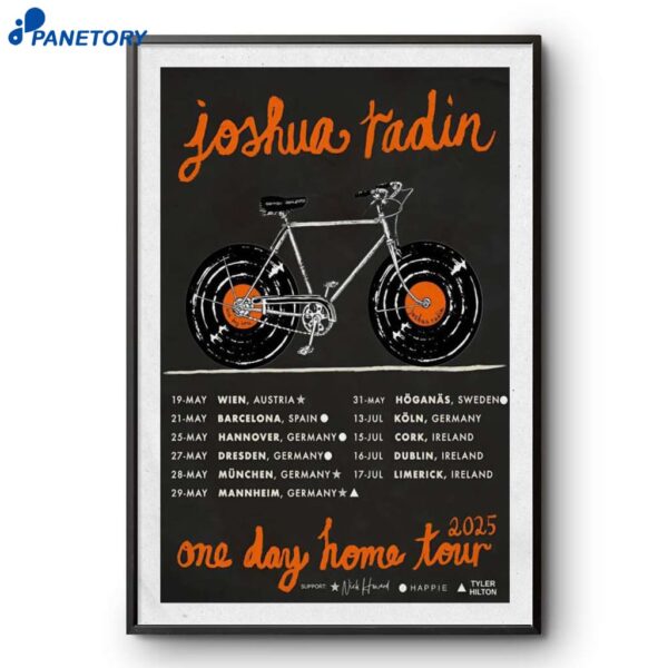 Joshua Radin One Day Home Tour 2025 Poster