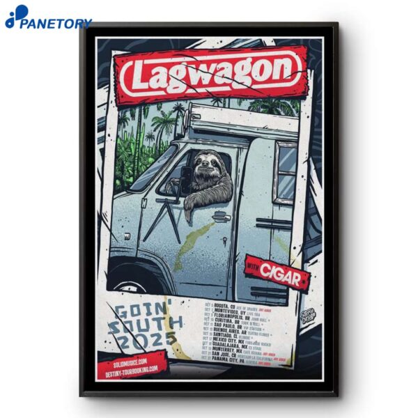 Lagwagon Going South Tour 2025 Poster