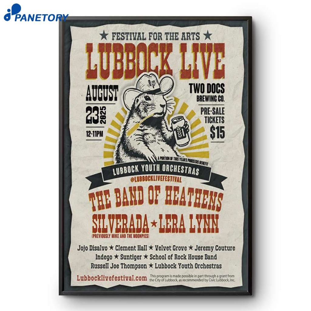 Lubbock Live Festival Two Docs Brewing Co Lubbock TX Aug 23 2025 Poster 2 Lubbock Live Festival Two Docs Brewing Co Lubbock Tx Aug 23 2025 Poster