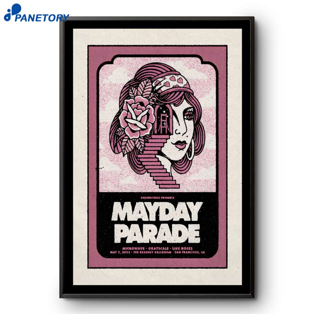 Mayday Parade The Regency Ballroom San Francisco CA May 7 2025 Poster 2 Mayday Parade The Regency Ballroom San Francisco Ca May 7 2025 Poster