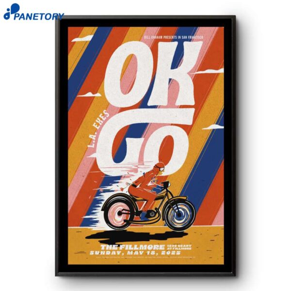 Ok Go The Fillmore San Francisco CA May 18 2025 Poster