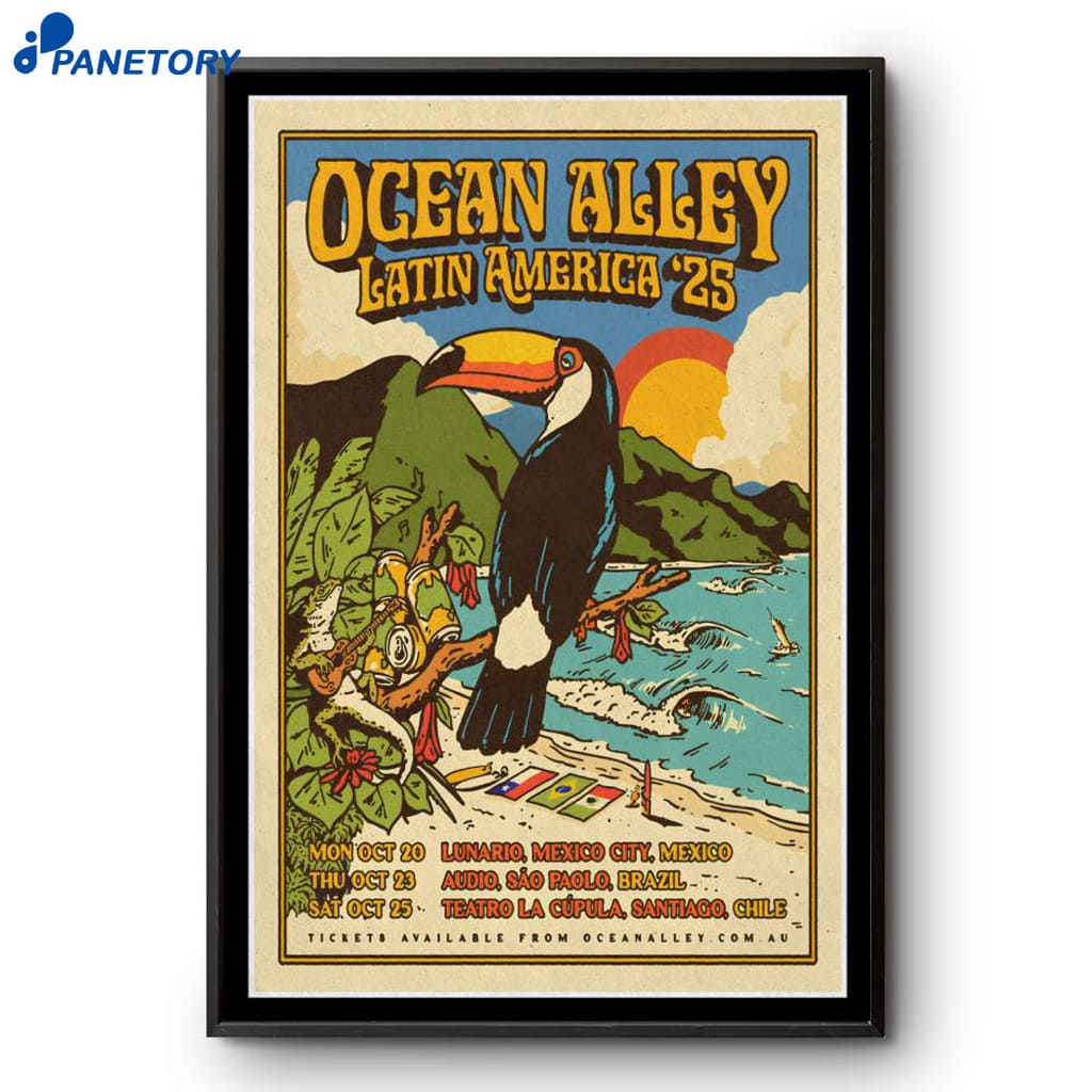 Ocean Alley Latin America Tour 2025 Poster 2 Ocean Alley Latin America Tour 2025 Poster