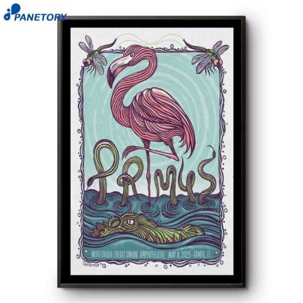 Primus Show Midflorida Credit Union Amphitheatre Tampa FL May 8 2025 Poster
