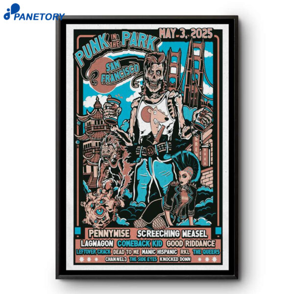 Punk In The Park At San Francisco Ca 2025 Poster