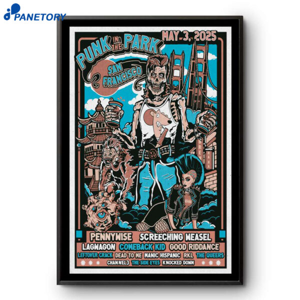 Punk In The Park May 3 2025 San Francisco Ca Tour Poster
