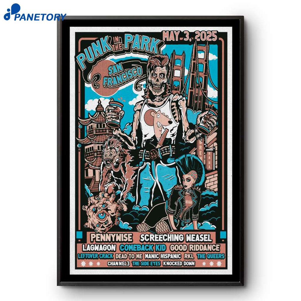 Punk In The Park May 3 2025 San Francisco Ca Tour Poster 2 Punk In The Park May 3 2025 San Francisco Ca Tour Poster