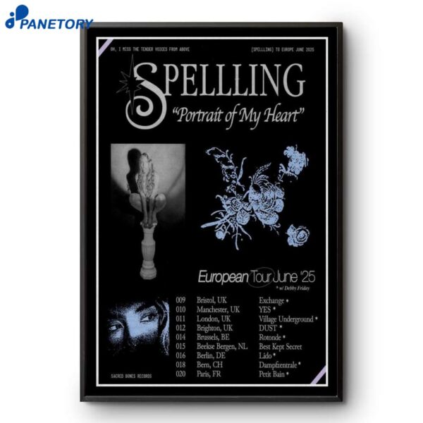 Spellling Europe Tour June 2025 Poster