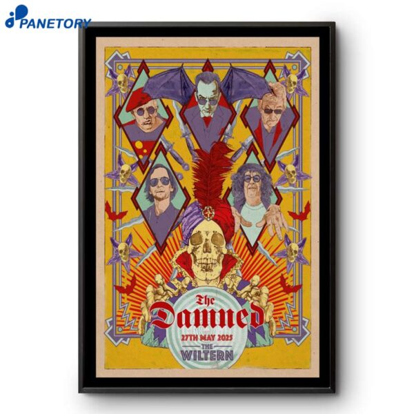 The Damned Concert Los Angeles CA 2025 Poster