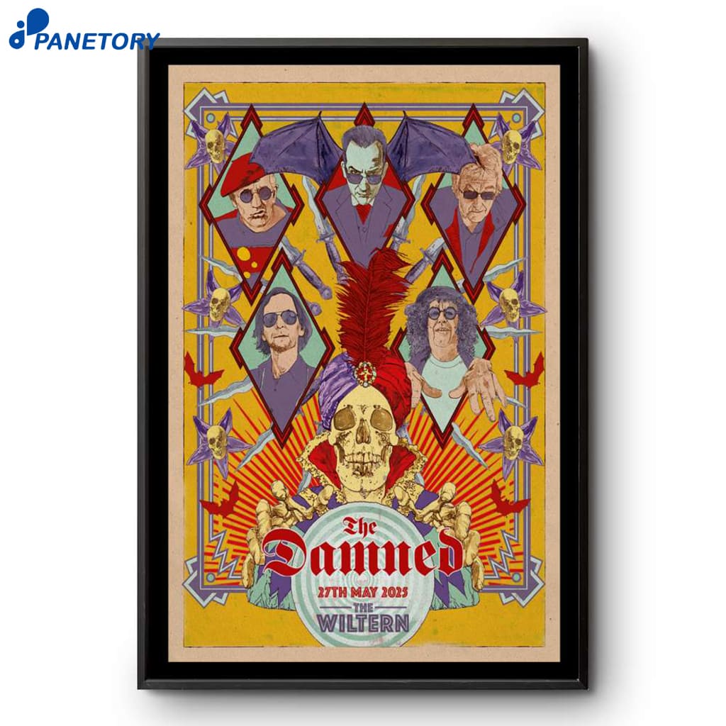 The Damned Concert Los Angeles CA 2025 Poster 2 The Damned Concert Los Angeles Ca 2025 Poster