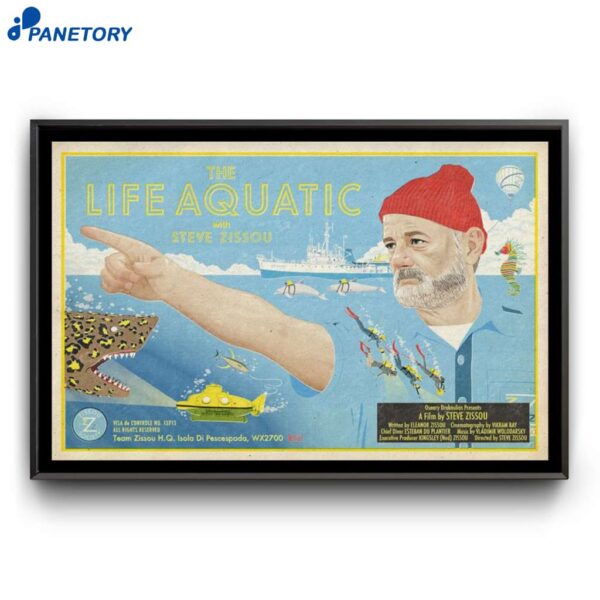 The Life Aquatic Poster With Steve Zissou 2025 Poster