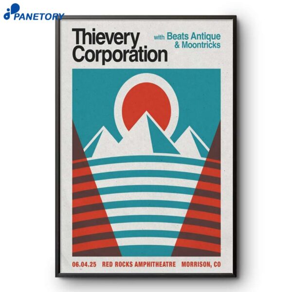 Thievery Corporation Red Rocks Morrison CO Jun 4 2025 Poster
