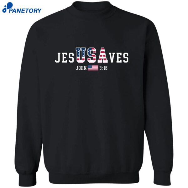 Usa Jesus Saves John 3 16 America Shirt 2