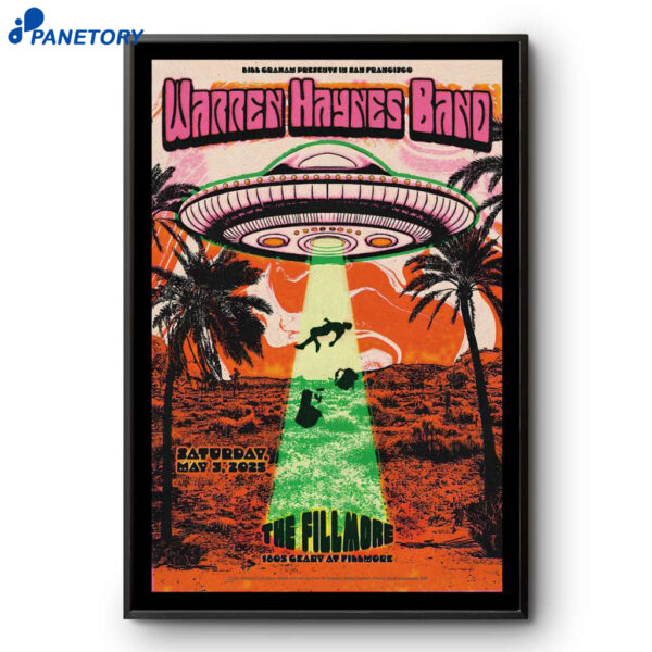 Warren Haynes Band The Fillmore San Francisco CA May 3 2025 Poster