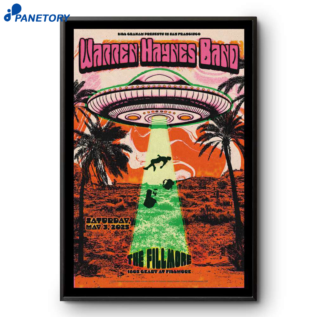 Warren Haynes Band The Fillmore San Francisco CA May 3 2025 Poster 2 Warren Haynes Band The Fillmore San Francisco Ca May 3 2025 Poster