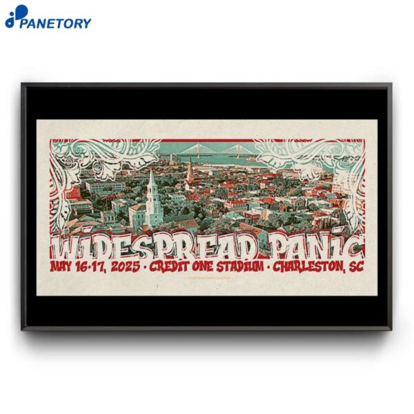 Widespread Panic Concert Charleston SC 2025 May 16-17 Poster