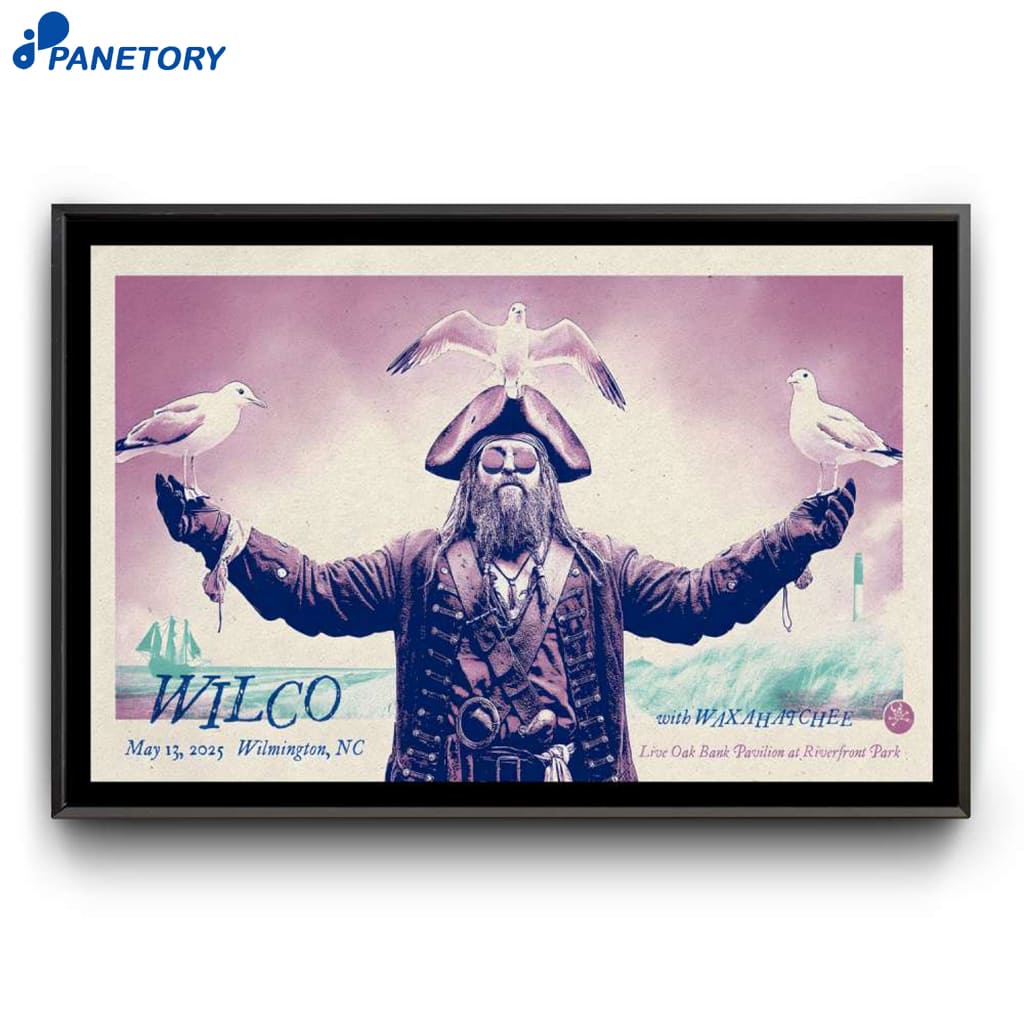 Wilco Live Oak Bank Pavilion Wilmington NC May 13 2025 Poster 2 Wilco Live Oak Bank Pavilion Wilmington Nc May 13 2025 Poster
