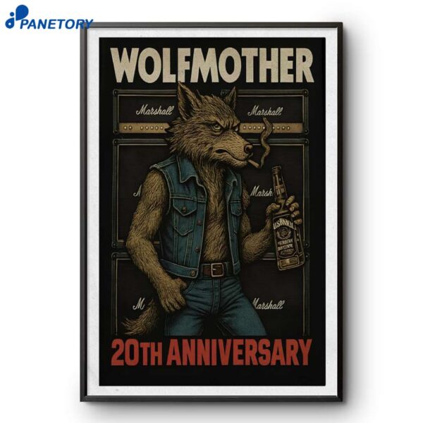 Wolfmother 20th Anniversay The Enmore Theatre Sydney 2025 Poster