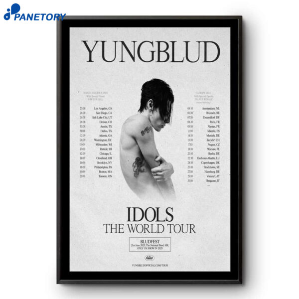 Yungblud Idols The World Tour 2025 Poster