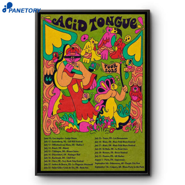 Acid Tongue Tour 2025 Poster