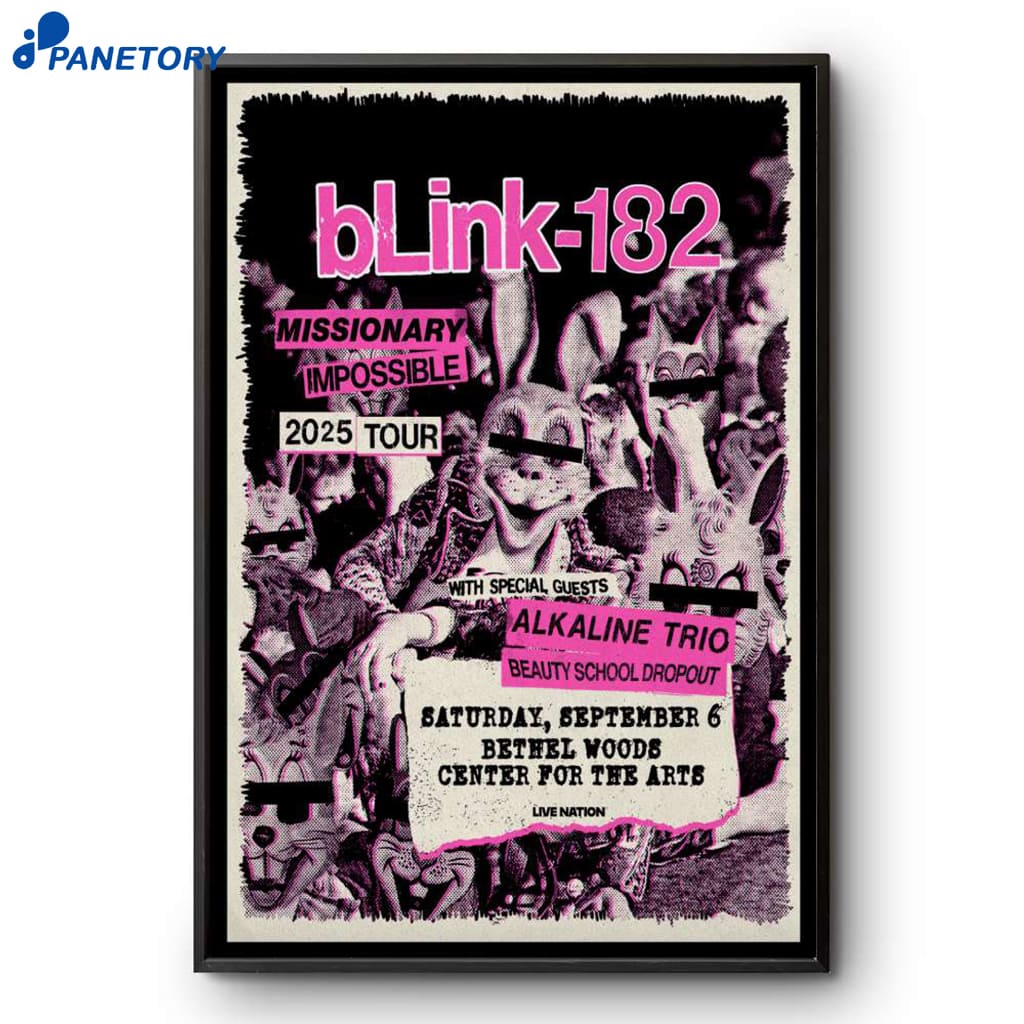 Blink 182 In Bethel NY Sep 6 2025 Poster 2 Blink 182 In Bethel Ny Sep 6 2025 Poster