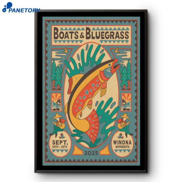 Boats & Bluegrass Festival Winona Minnesota September 25-28 2025 Poster