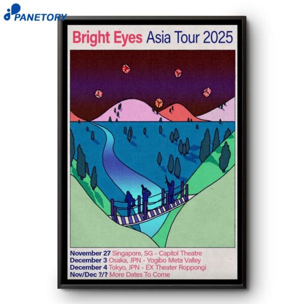 Bright Eyes Asia Tour 2025 Poster