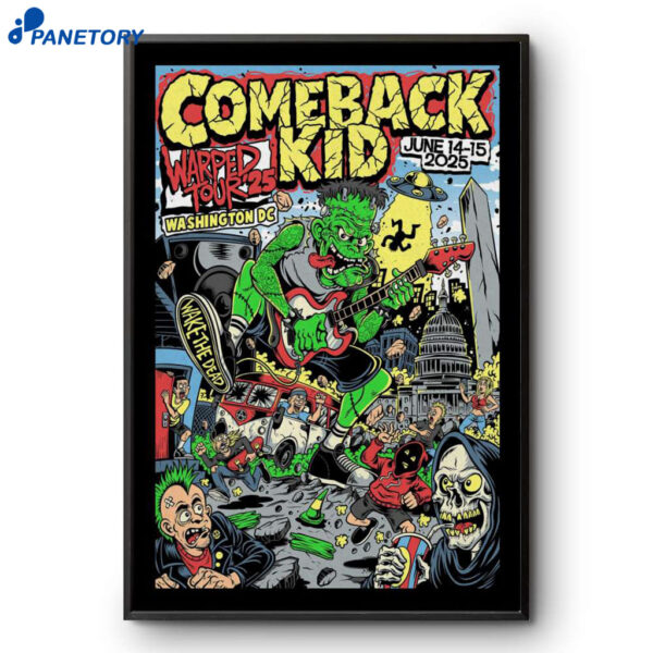 Comeback Kid Washington DC June 14-15 2025 Poster