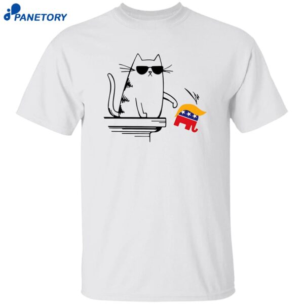 Cool Cat Knock Over Trump Elephant Shirt