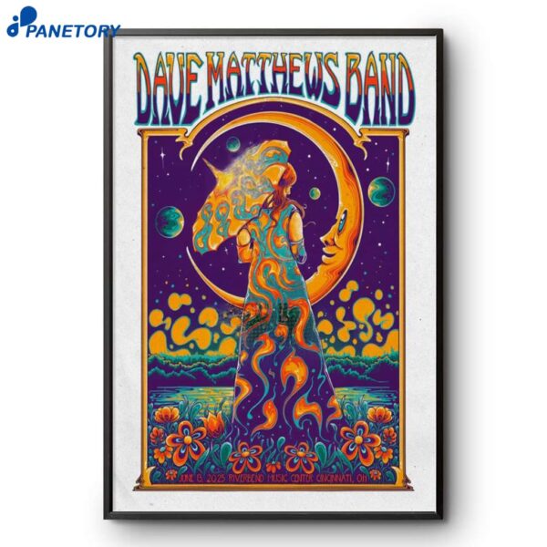 Dave Matthews Band Tour Cincinnati OH June 13 2025 Poster