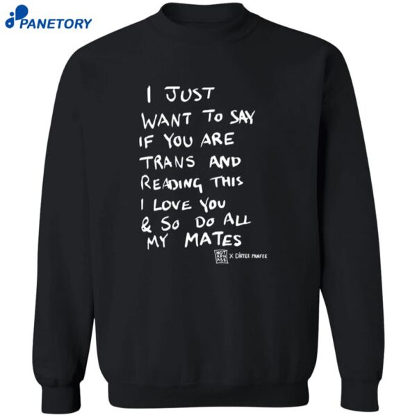Dominic Skinner I Just Want To Say If You Are Trans Shirt 2