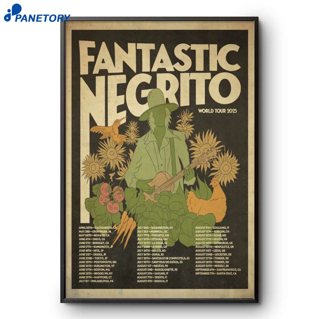 Fantastic Negrito 2025 World Shows Poster 2 Fantastic Negrito 2025 World Shows Poster