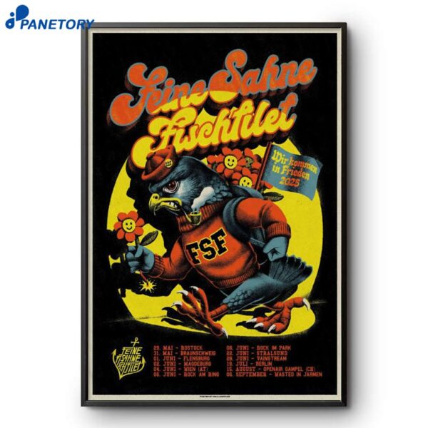 Feine Sahne Fischfilet 2025 Wir Kommen Frieden Tour Poster