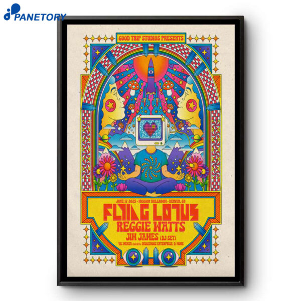 Flying Lotus And Reggie Watts Denver CO Shows Jun 17 2025 Poster