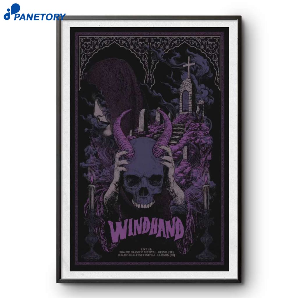 Hellfest Festival Clisson France Windhand June 21 2025 Poster 2 Hellfest Festival Clisson France Windhand June 21 2025 Poster