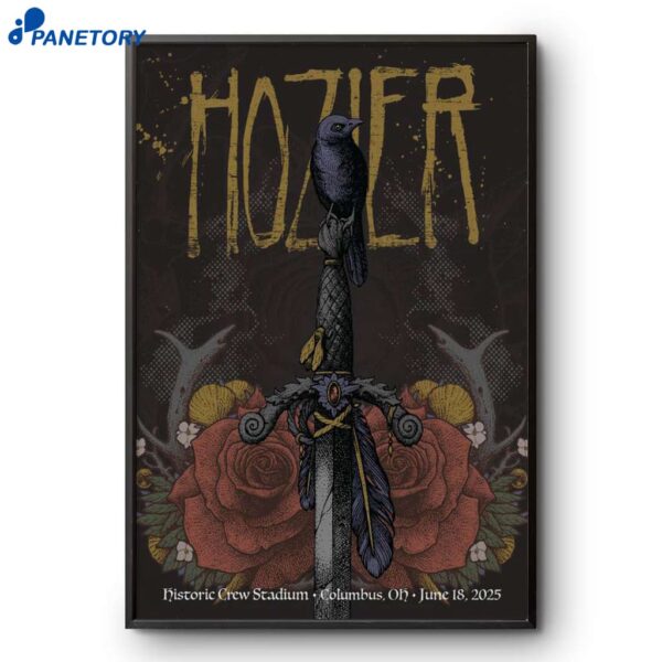 Hozier Historic Crew Stadium Columbus OH Jun 18 2025 Poster