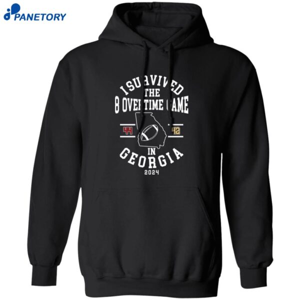 I Survived The 8 Overtime Game In Georgia 44-42 2024 Shirt 1