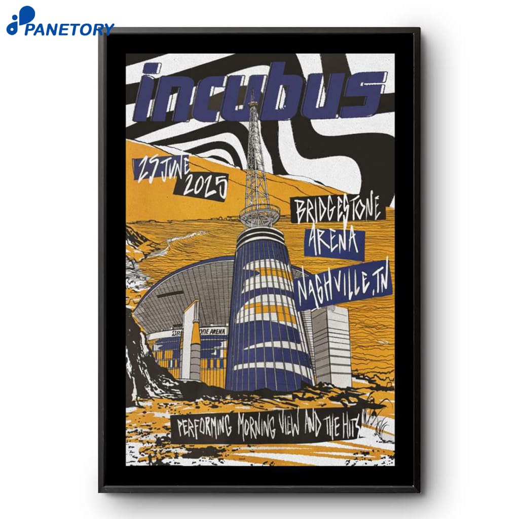 Incubus 2025 Nashville TN Poster 2 Incubus 2025 Nashville Tn Poster