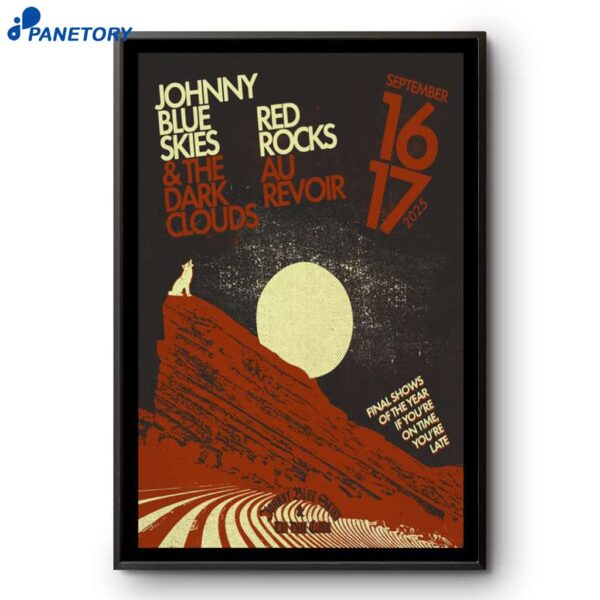Johnny Blue Skies Red Rocks Amphitheatre Sep 16-17 2025 Poster