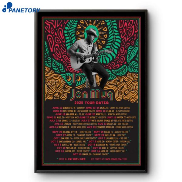 Jon Muq 2025 Tour Poster