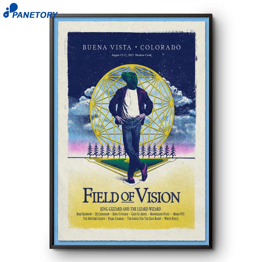 King Gizzard And The Lizard Wizard Field Of Vision Aug 15-17 2025 Poster 2 King Gizzard And The Lizard Wizard Field Of Vision Aug 15-17 2025 Poster