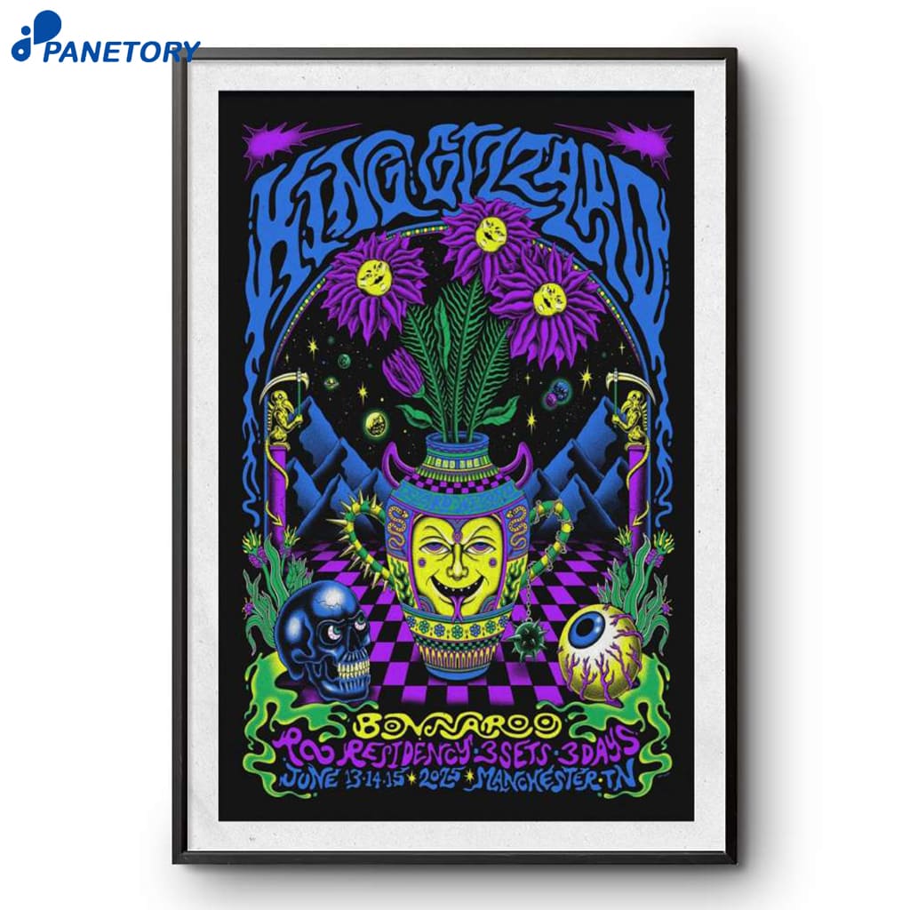 King Gizzard And The Lizard Wizard June 13-15 2025 Manchester TN Poster 2 King Gizzard And The Lizard Wizard June 13-15 2025 Manchester Tn Poster