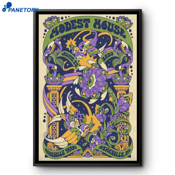 Modest Mouse Asheville Yards Jun 13 2025 Poster