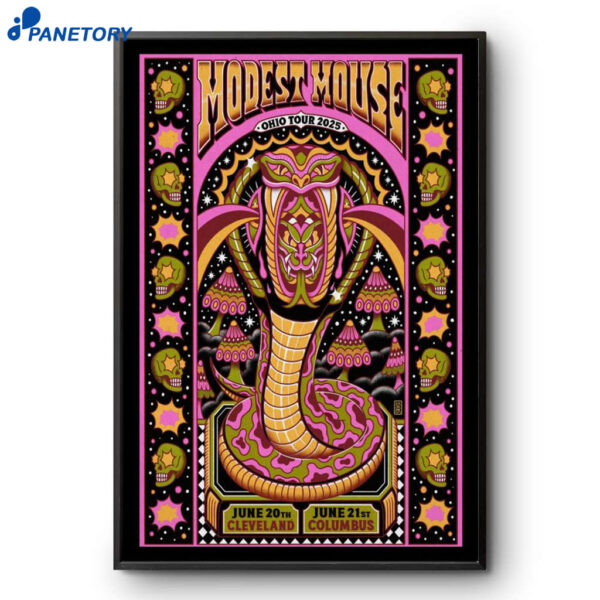 Modest Mouse Tour Cleveland OH 2025 Jun 20th Poster