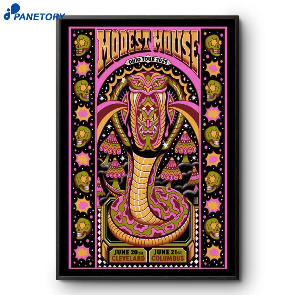 Modest Mouse Tour Cleveland OH 2025 Jun 20th Poster 2 Modest Mouse Tour Cleveland Oh 2025 Jun 20th Poster