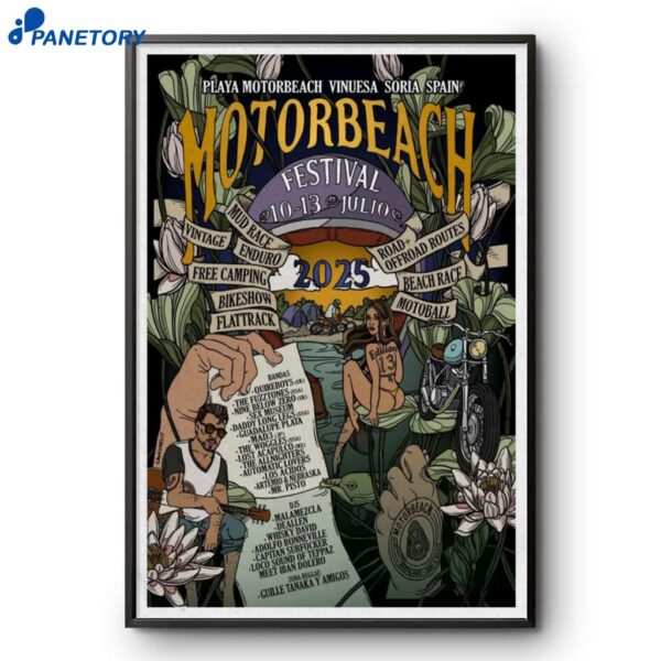 Motorbeach Festival Vinuesa Soria Spain July 10-13 2025 Poster