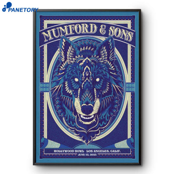 Mumford And Sons Hollywood Bowl Los Angeles CA Jun 12 2025 Poster